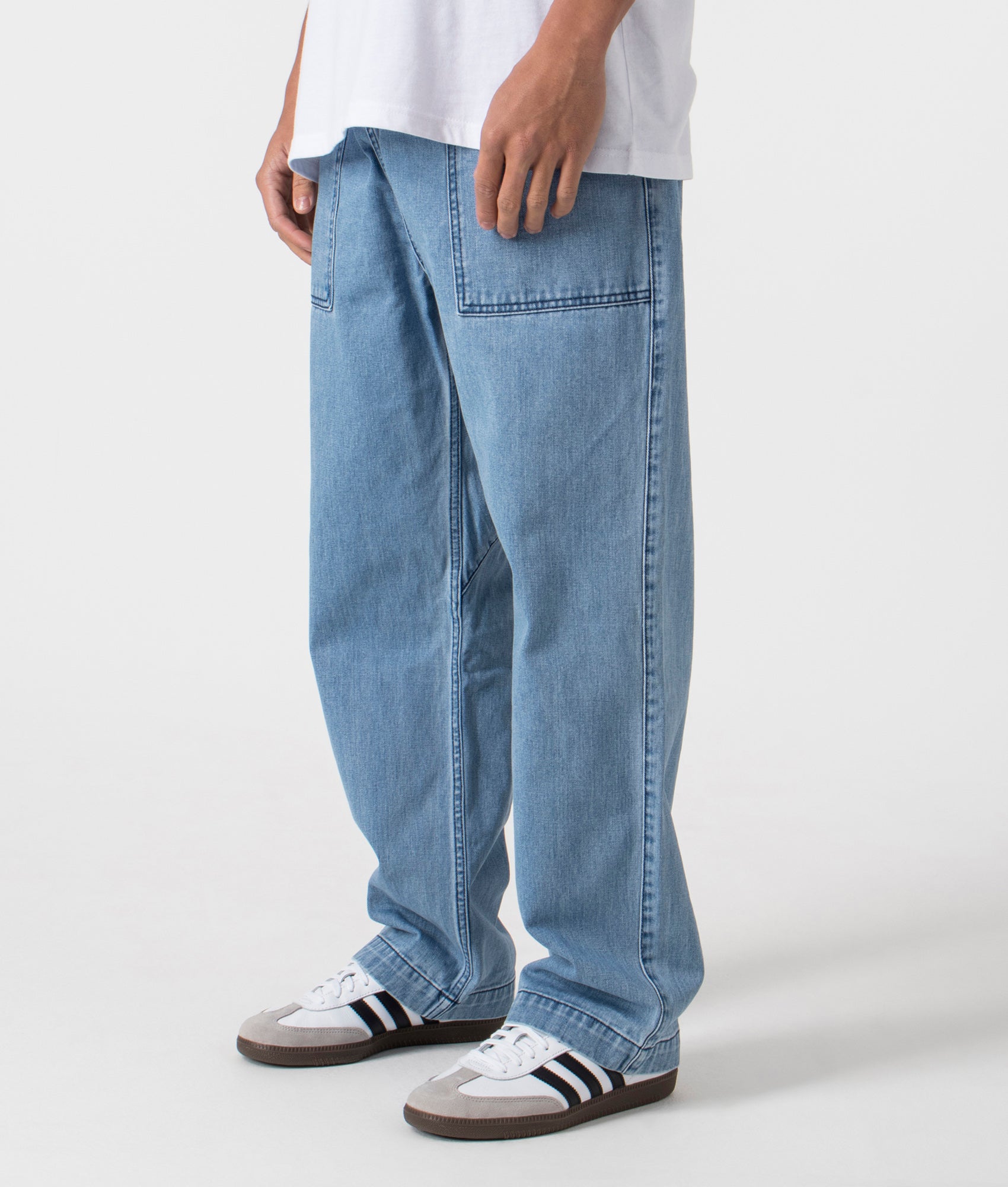Service Works Denim Chef Pants in Light Wash Denim | EQVVS Menswear