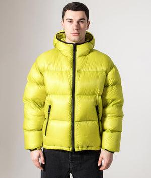 Translucent Hooded Bubble Jacket Chartreuse | MKI MIYUKI ZOKU | EQVVS