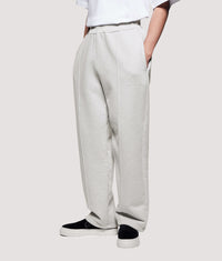 Relaxed Fit 800 GSM Superweight Wide Leg Joggers: Oatmeal 