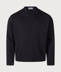Relaxed Fit 220 GSM Slub Long Sleeve T-Shirt: White 