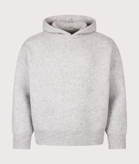 Relaxed Box Fit Double Knit Hoodie: Ash 
