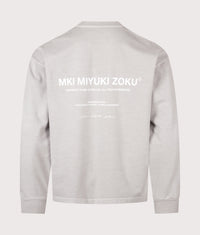 Oversized Box Fit Design Studio Long Sleeve T-Shirt: Pigment Stone 