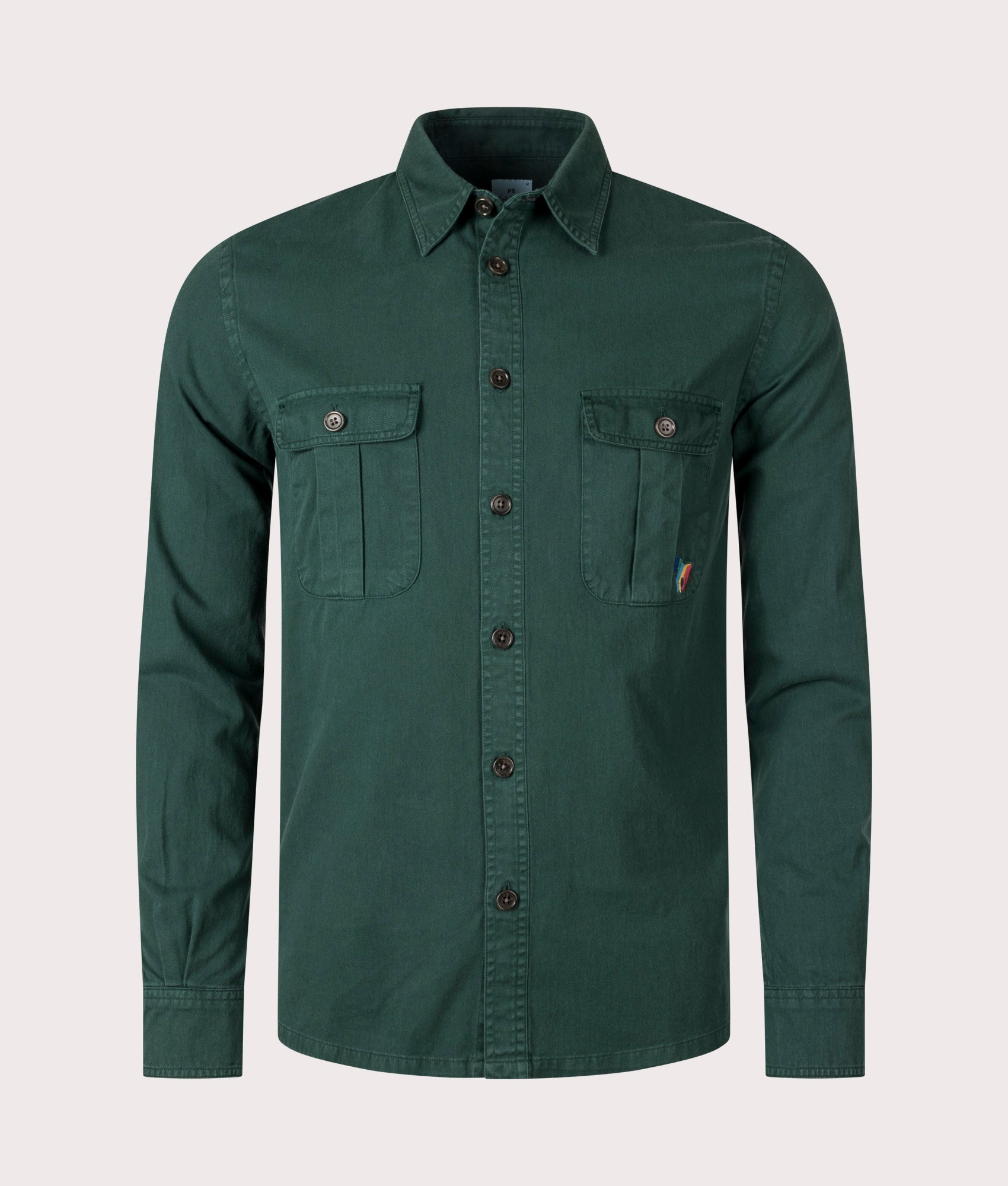 Relaxed-Fit-Broad-Stripe-Zebra-Logo-Shirt-Bottle-Green-PS-Paul-Smith-EQVVS