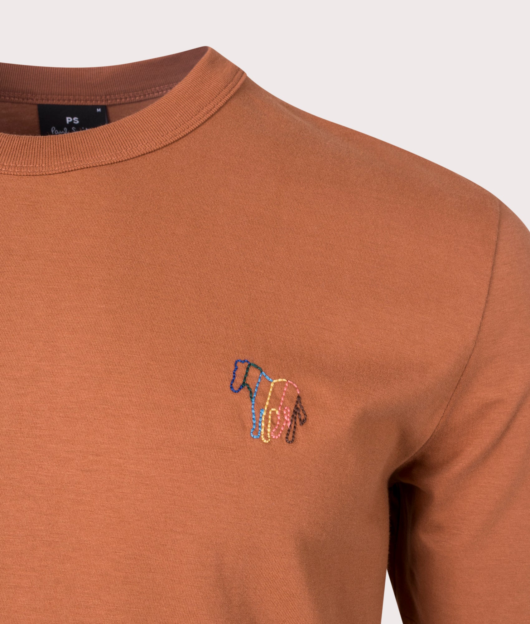 Hollow-Broad-Stripe-Zebra-Emblem-T-Shirt-Brick-Red-PS-Paul-Smith-EQVVS