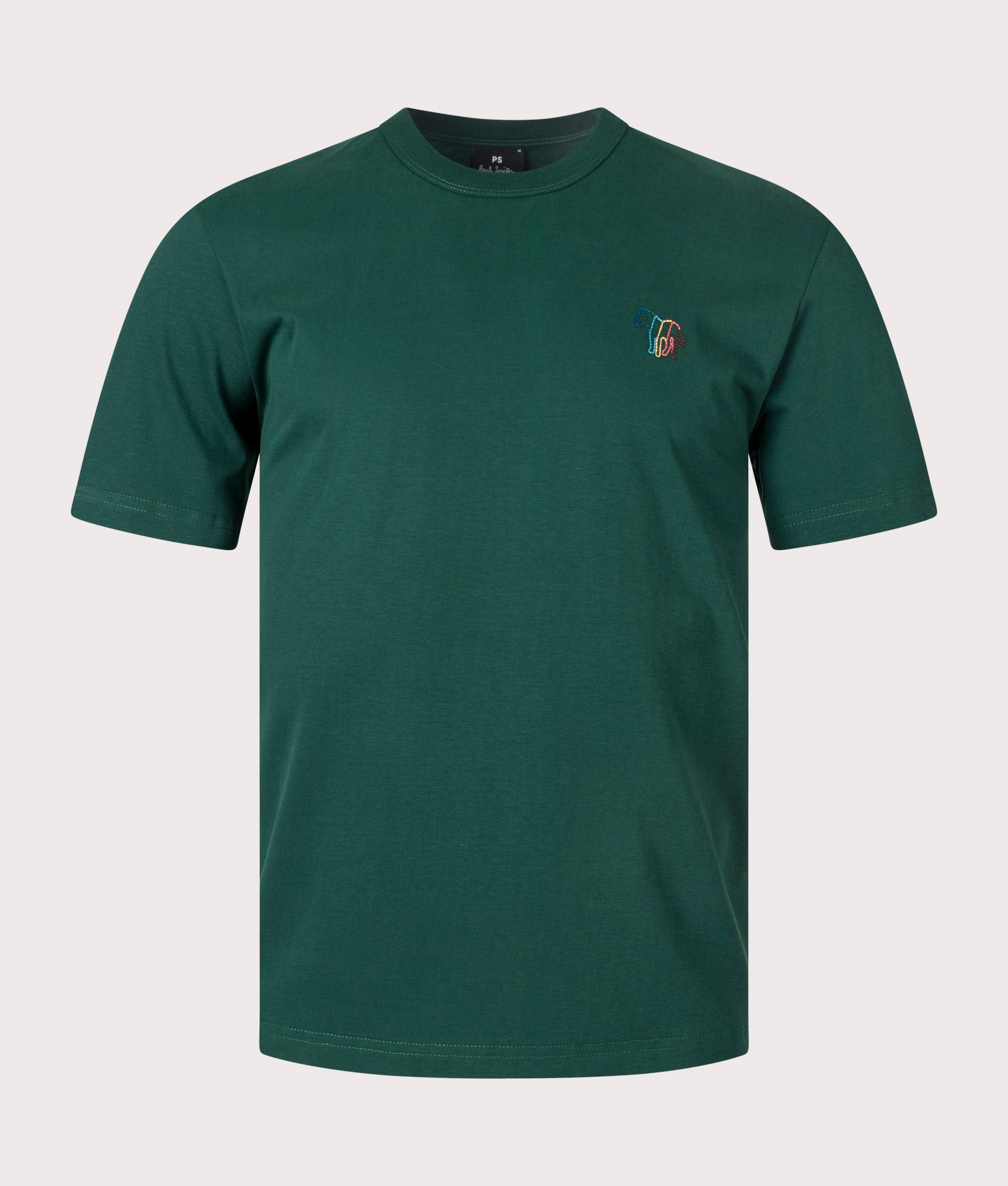 Hollow-Broad-Stripe-Zebra-Emblem-T-Shirt-Bottle-Green-PS-Paul-Smith-EQVVS