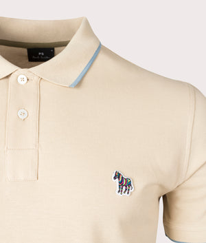 Zebra Badge Polo Shirt Medium Beige | PS Paul Smith | EQVVS