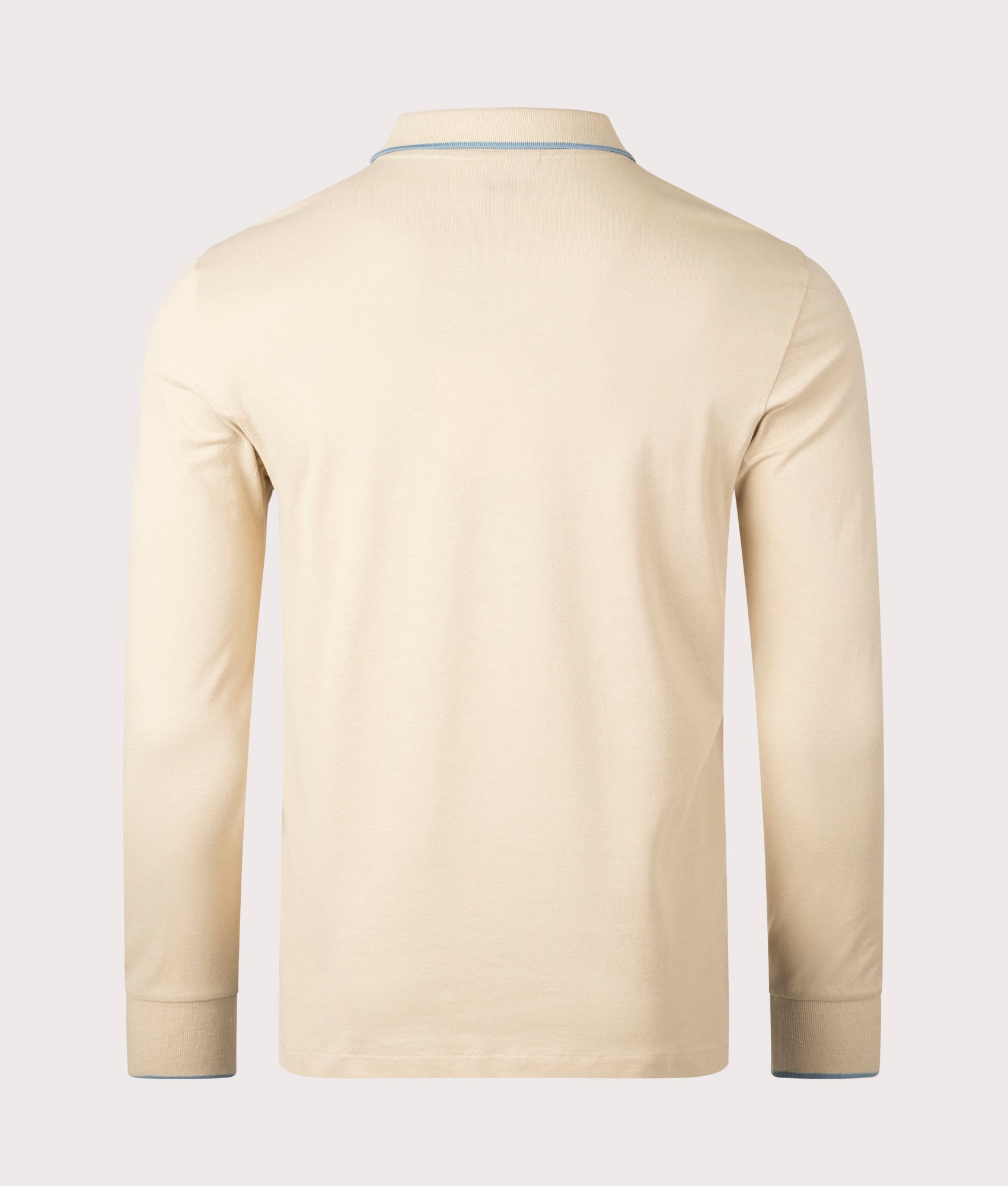 Long Sleeve Zebra Badge Polo Shirt, Beige, PS Paul Smith, EQVVS, Mannequin Back Shot