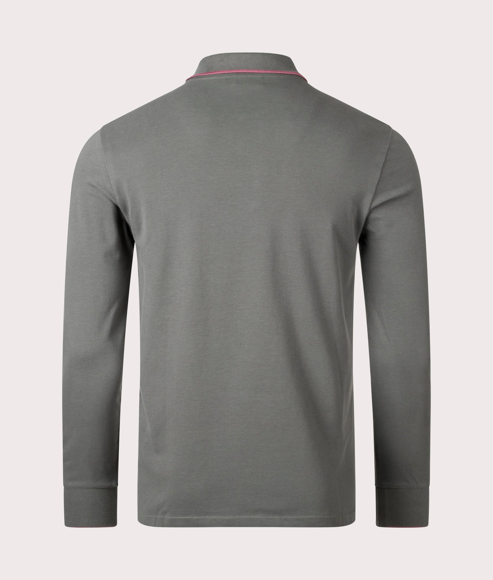 Long Sleeve Zebra Badge Polo Shirt, Slate, PS Paul Smith, EQVVS, Mannequin back shot