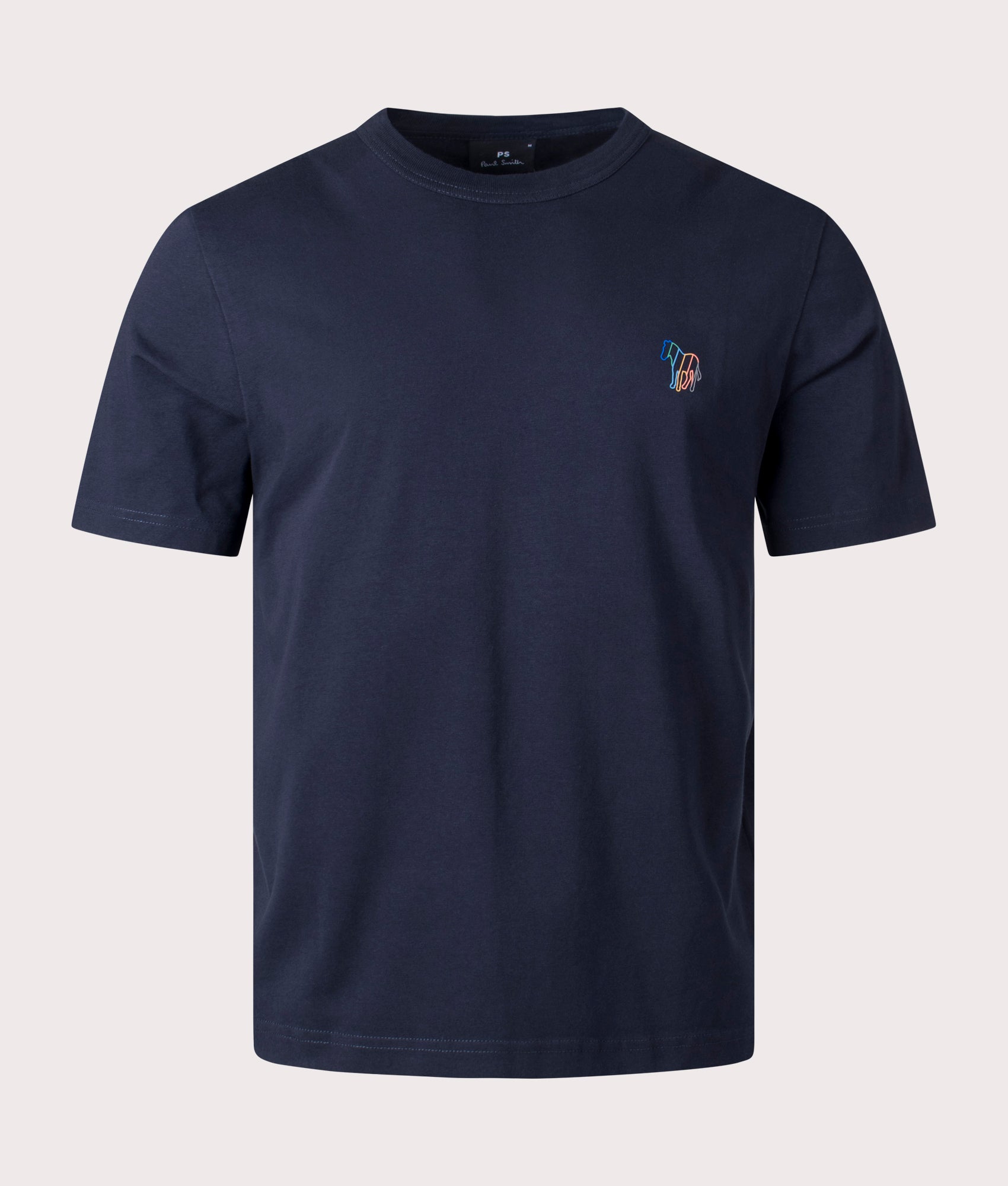 Zebra Motif T-Shirt Very Dark Navy, PS Paul Smith, EQVVS, Mannequin Front Shot