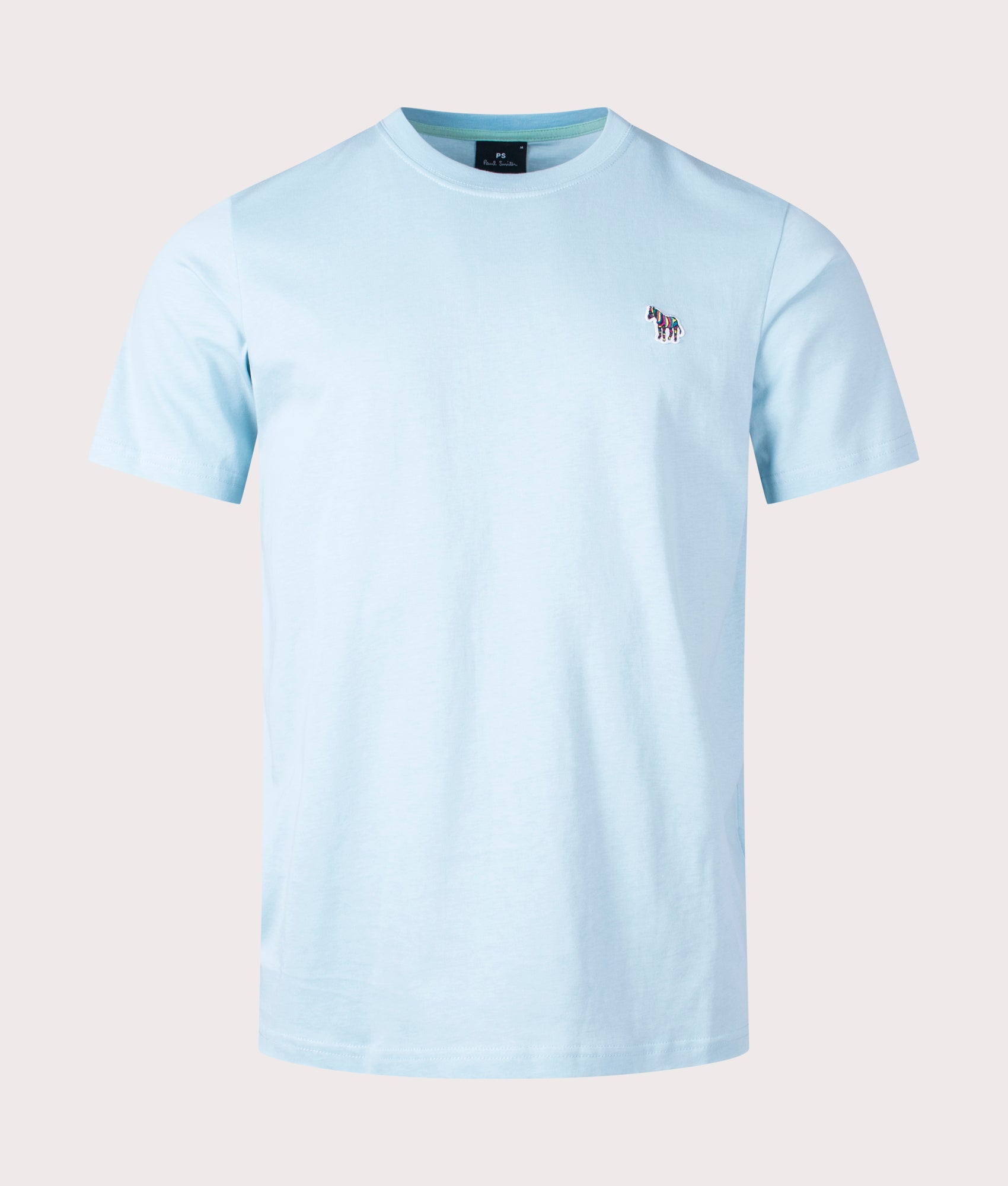 Zebra Badge T-Shirt Light Blue, PS Paul Smith, EQVVS, Mannequin shot 