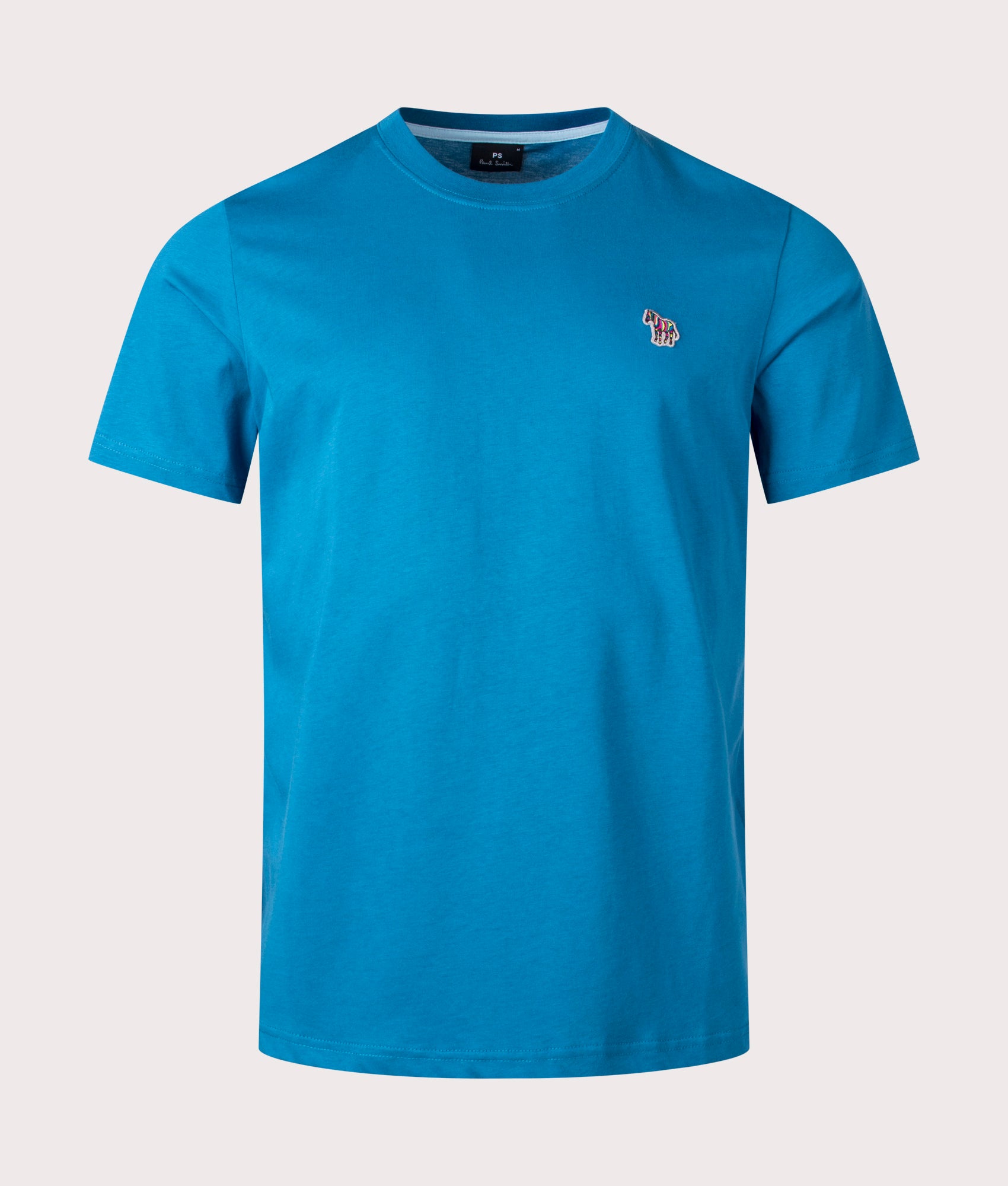 Zebra Badge T-Shirt Petrol Blue, PS Paul Smith, EQVVS, Mannequin front shot