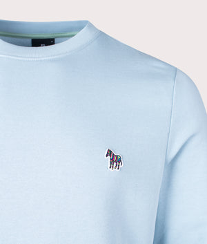Zebra Badge Sweatshirt Light Blue, PS Paul Smith, EQVVS, Mannequin detail 