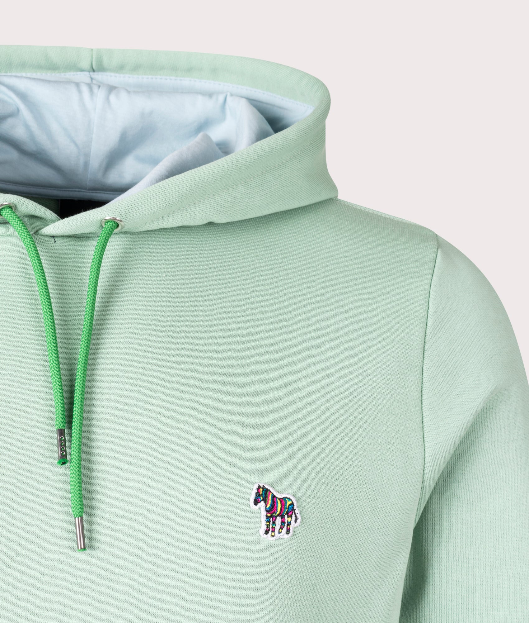 Zebra Hoodie Pastel Green, PS Paul Smith, EQVVS, Mannequin Detail 