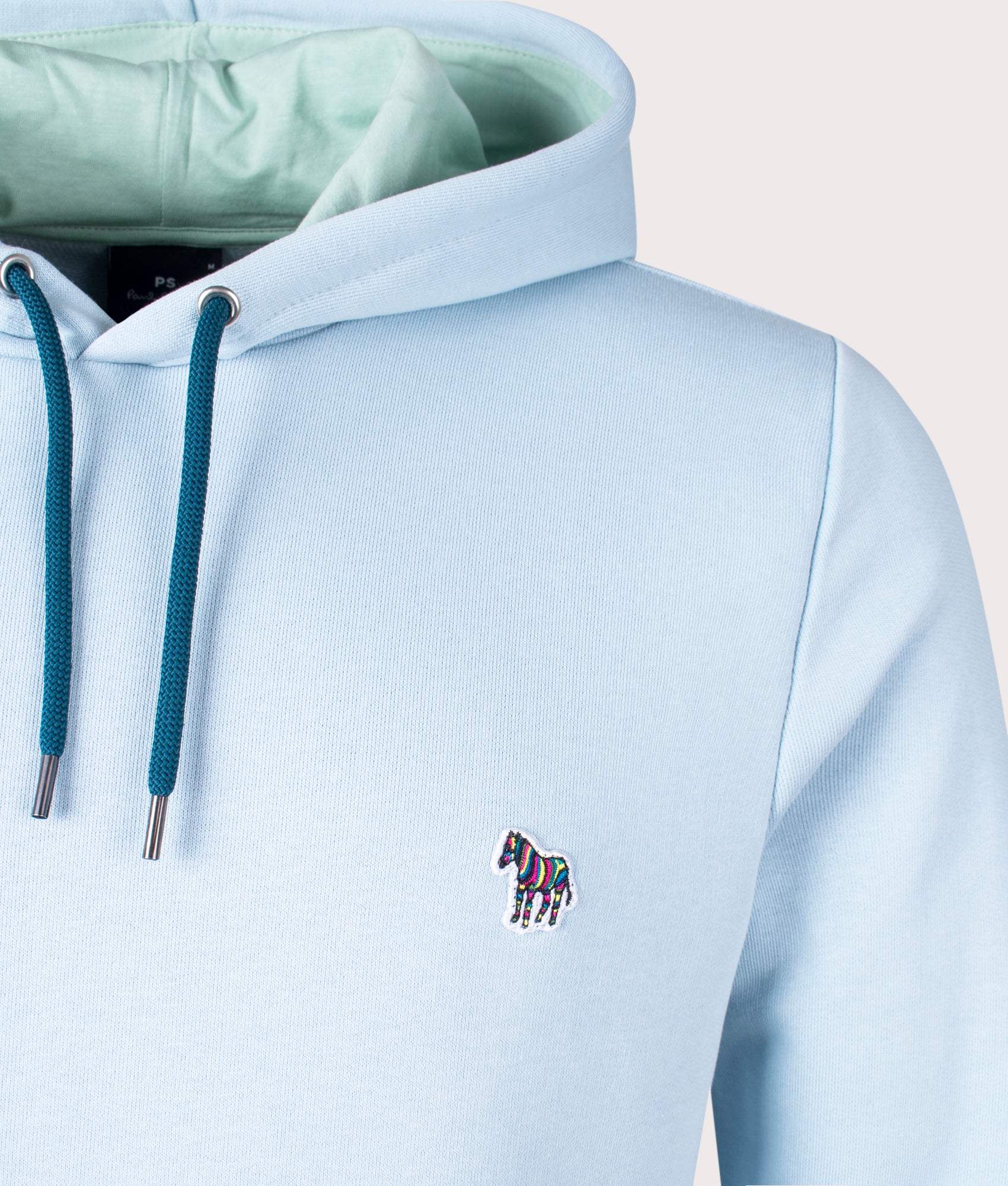  Zebra Hoodie Cobalt BLue, PS Paul Smith, EQVVS, Detail shot