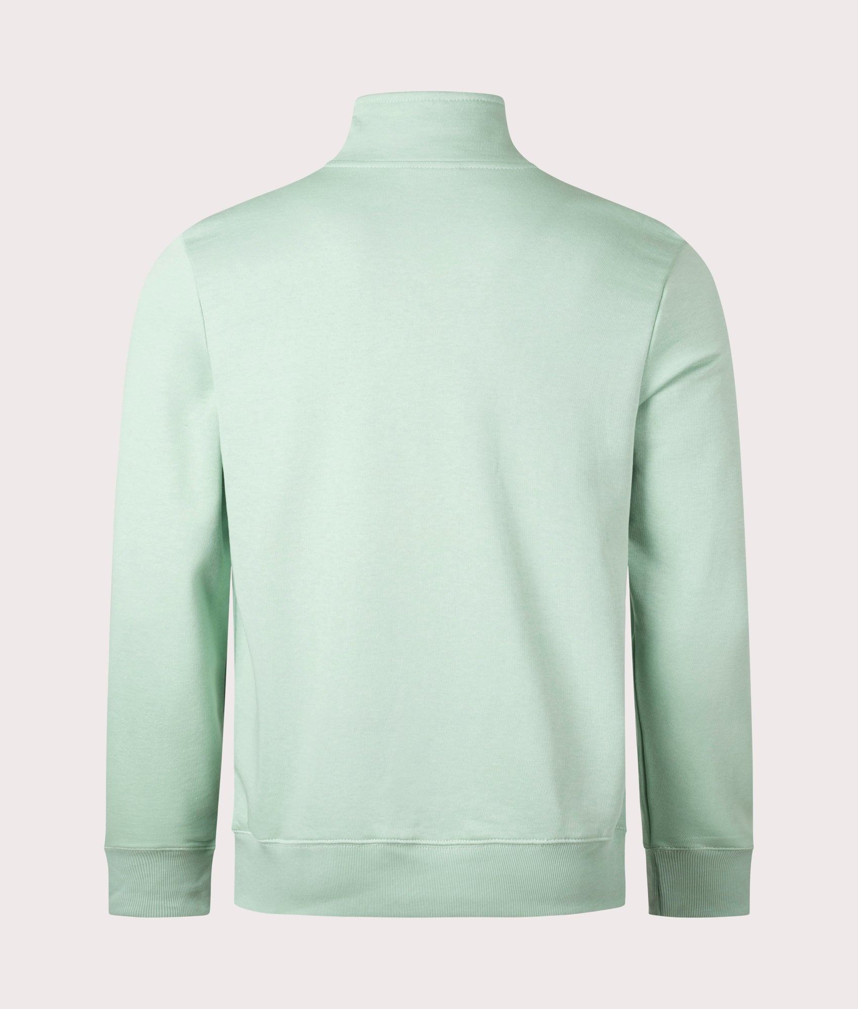 Quarter Zip Zebra Sweatshirt Pastel Green, PS Paul Smith, EQVVS, Back Shot