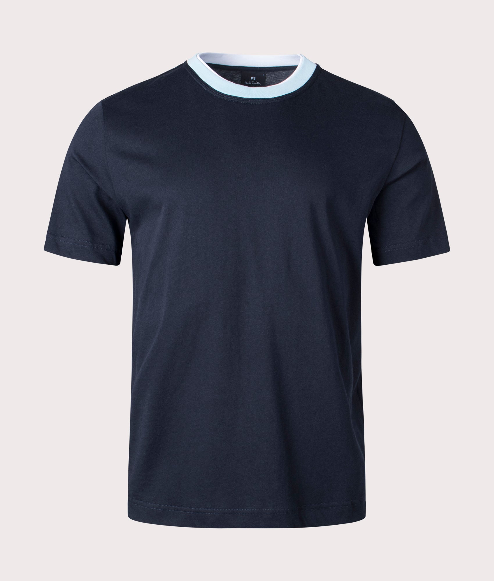 Contrast Crew Neck T-Shirt Navy, PS Paul Smith, EQVVS, mannequin front