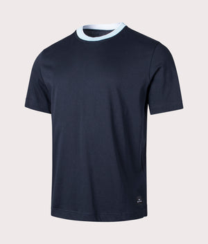 Contrast Crew Neck T-Shirt Navy, PS Paul Smith, EQVVS, mannequin angle