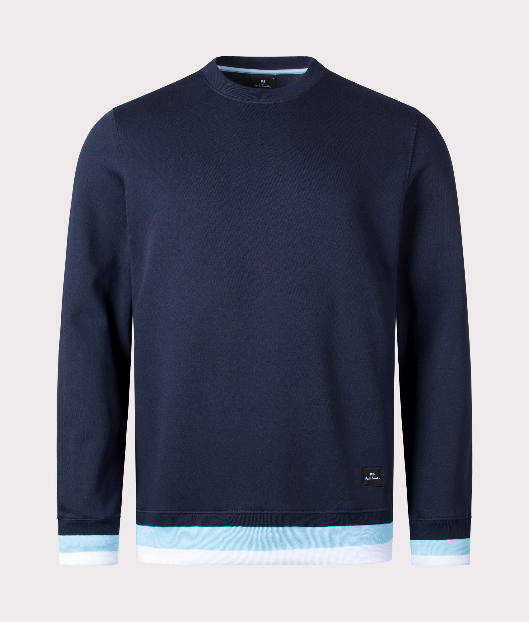 Contrast Ribbed Sweatshirt Very Dark Navy, PS Paul Smith, EQVVS, Mannequin Front sHOT