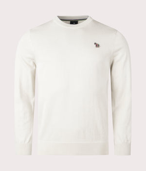 Zebra Badge Knit Jumper Grey, PS Paul Smith, EQVVS, Mannequin front shot