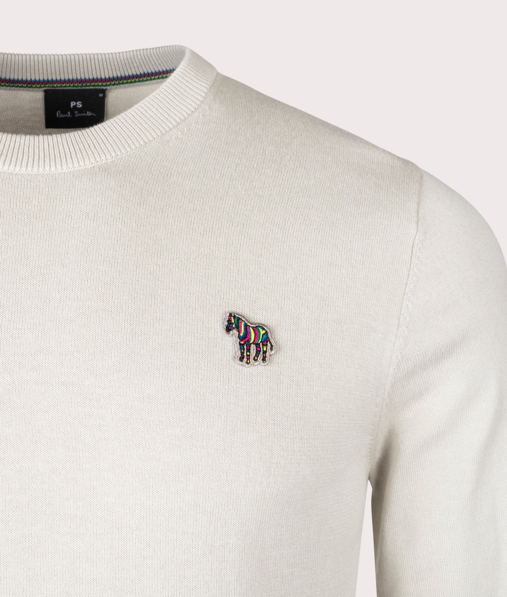 Zebra Badge Knit Jumper Grey, PS Paul Smith, EQVVS, Mannequin detail