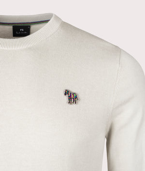 Zebra Badge Knit Jumper Grey, PS Paul Smith, EQVVS, Mannequin detail