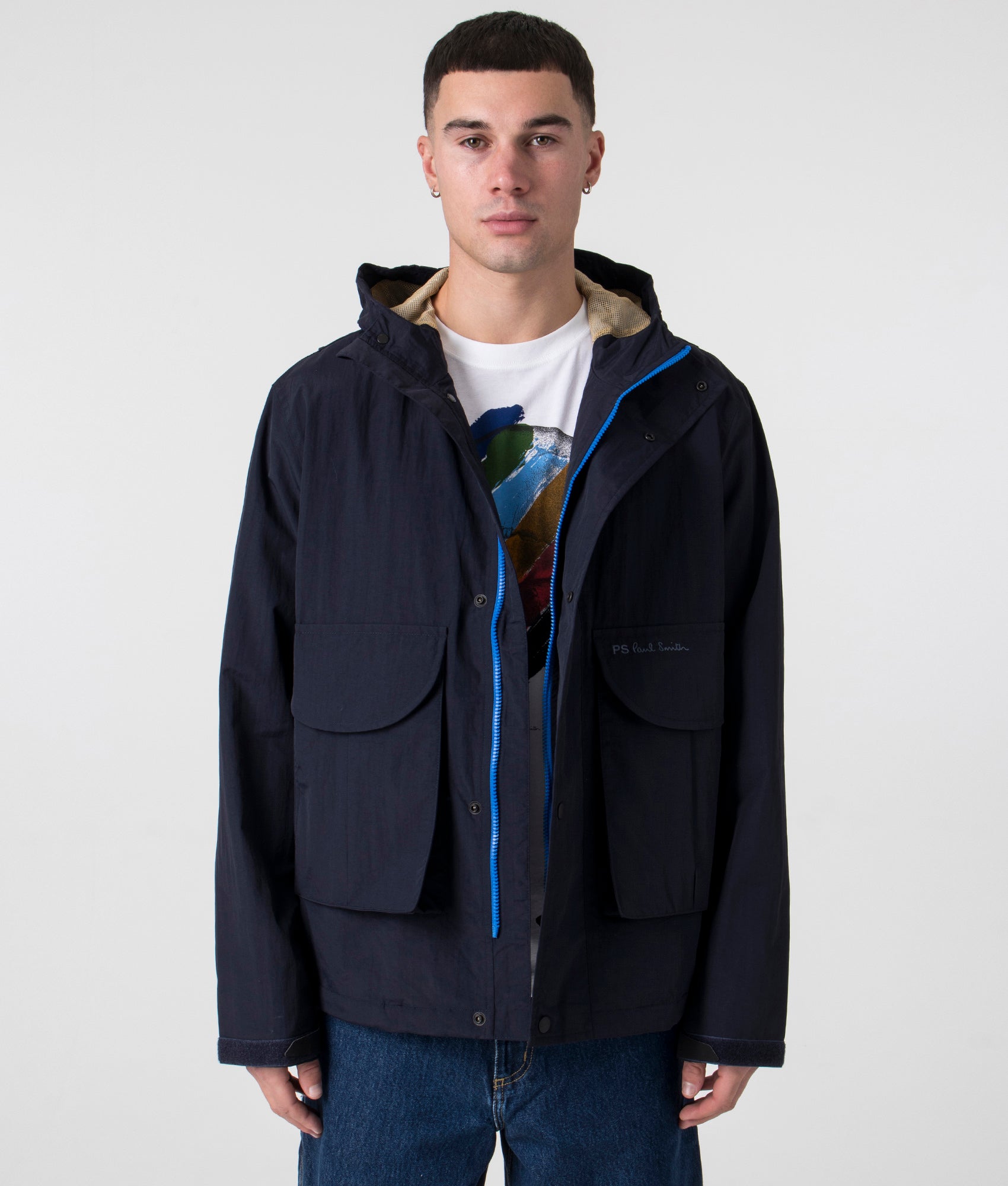 PS Paul Smith Fishing Jacket Very Dark Navy Zip Up Unzipped EQVVS