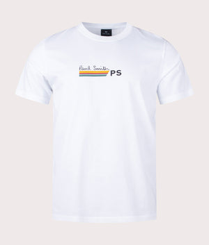 Stripe Logo T-Shirt, white, PS Paul Smith, EQVVS, Mannequin front