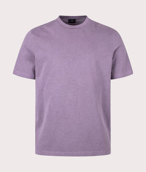 Acid Wash T-Shirt in Mauve by PS Paul Smith. EQVVS Front Angle Shot.