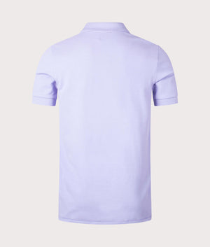 PS Paul Smith Zebra Polo Shirt in Lilac Violet 100% Organic Cotton Back Shot at EQVVS