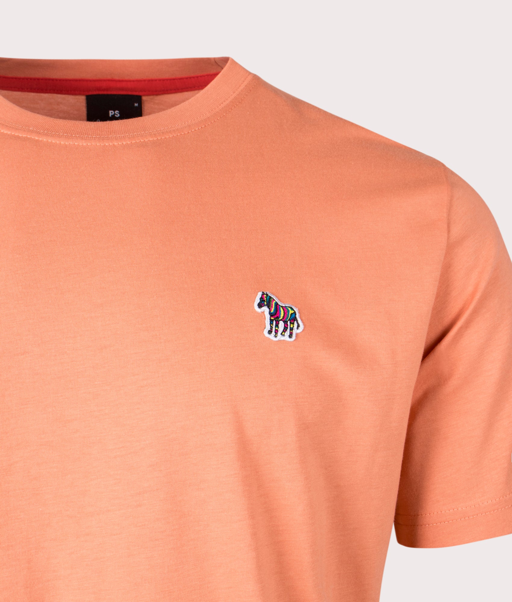 Paul smith Zebra Badge T-Shirt in goose beak Detail shot at EQVVS