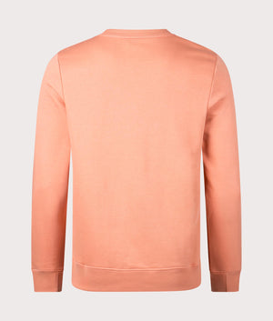 PS Paul Smith Zebra Sweatshirt in Goose Beak Orange 100% Cotton Back Shot at EQVVS