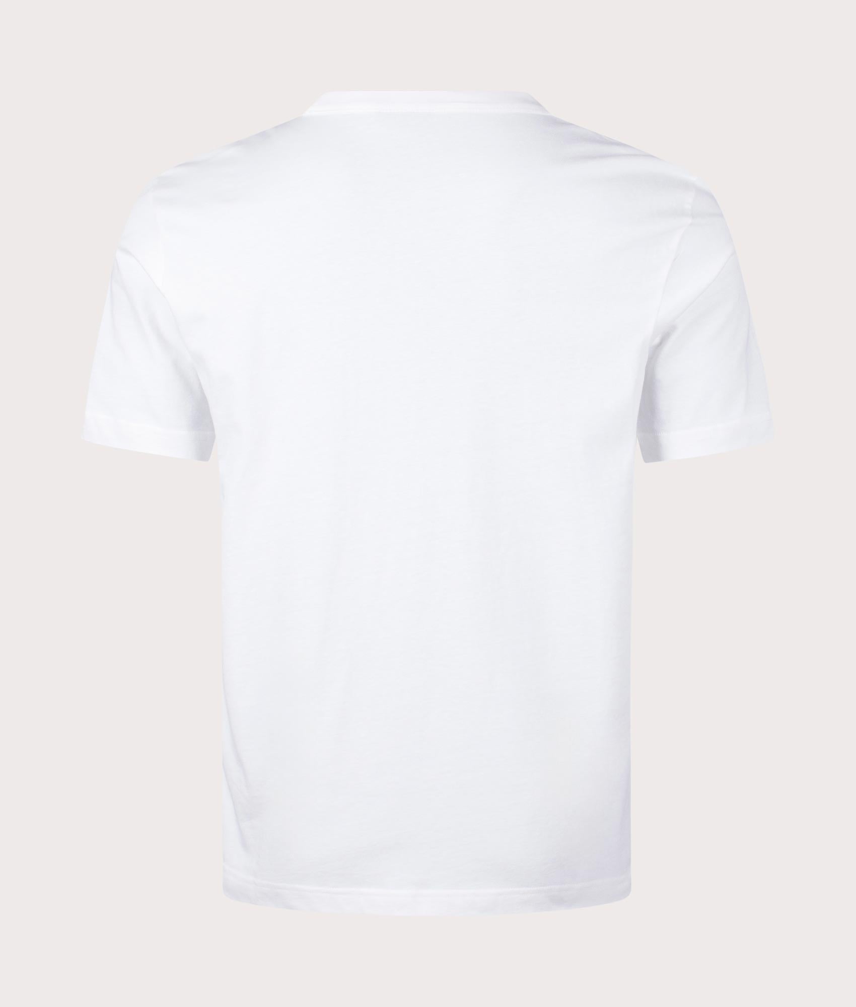 PS Paul Smith Circles T-Shirt in Off White with Multicoloured Circles Front Print Back Shot at EQVVS