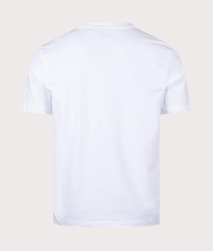 PS Paul Smith Tilt T-Shirt in white with Purple Branding on the Chest Back Shot at EQVVS