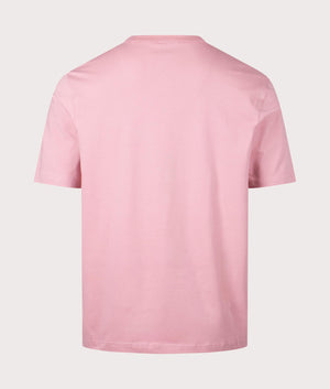 PS Paul Smith PS Tilt T-Shirt in Pink with Black and Green branding on the Chest Back Shot at EQVVS
