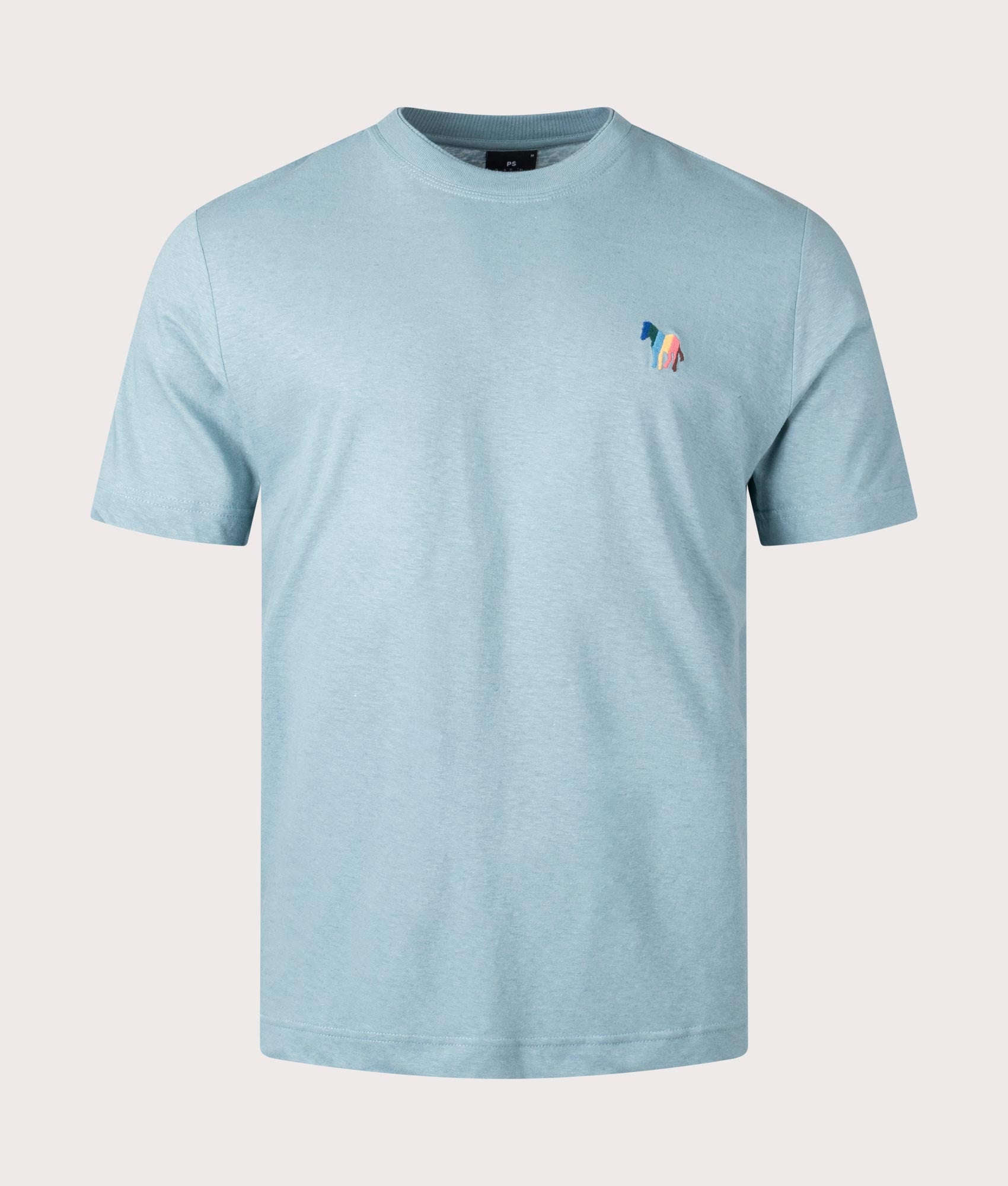 PS Paul Smith Broad Zebra T-Shirt in Blue Front Shot at EQVVS
