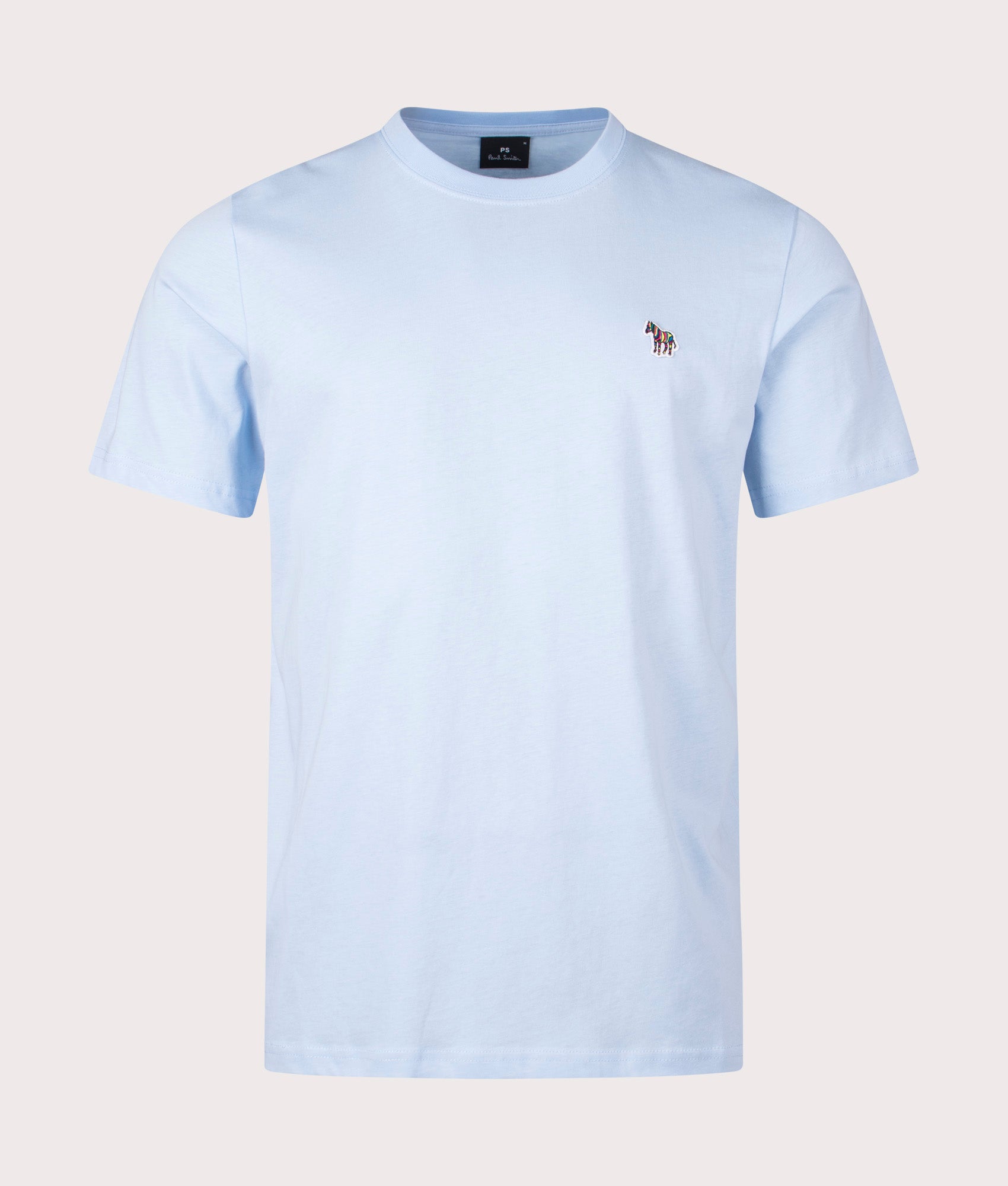 PS Paul Smith Zebra T-Shirt in Light Blue at EQVVS Menswear. Front shot.