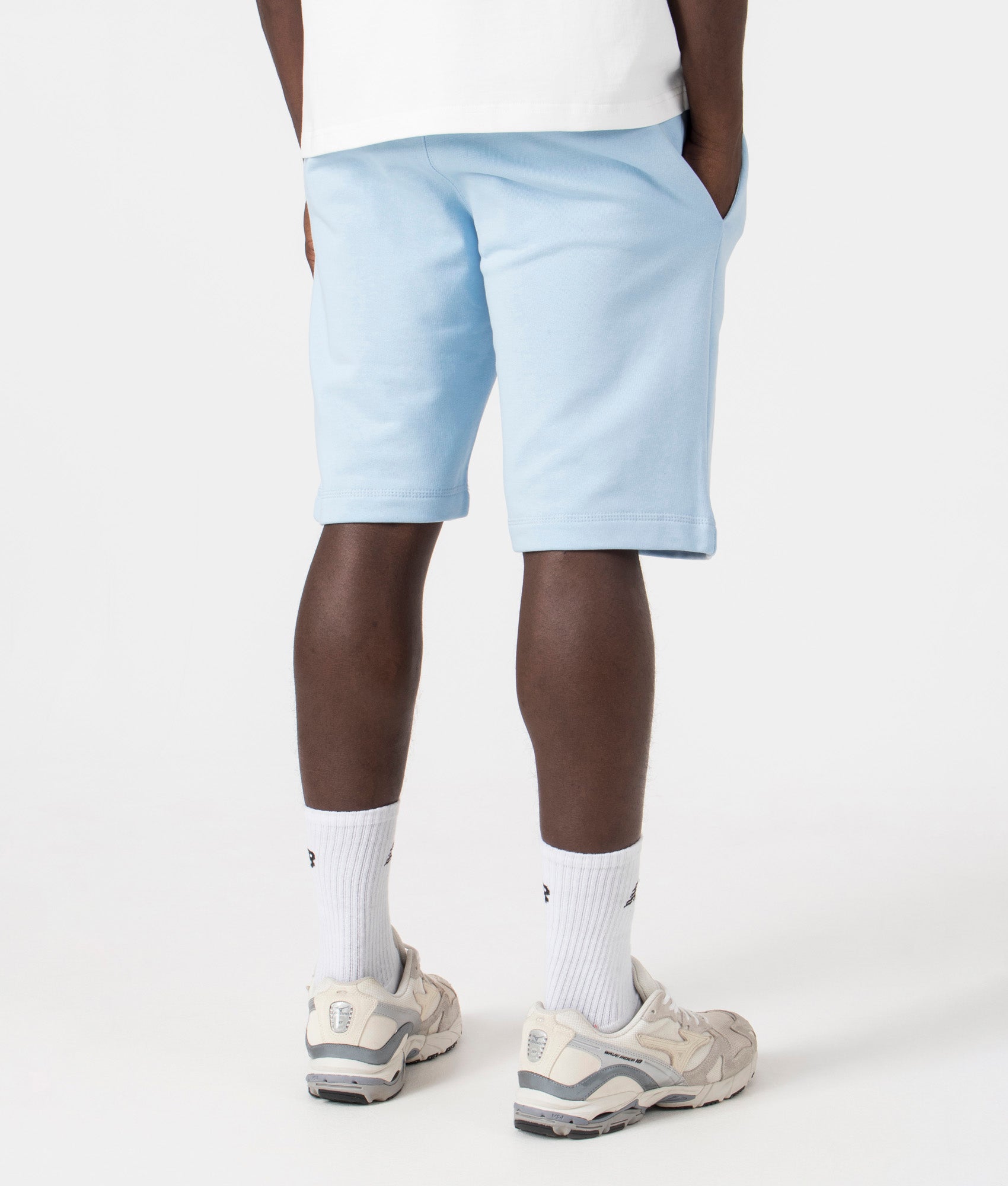 Zebra Shorts in Light Blue by PS Paul Smith. EQVVS Model Shot.