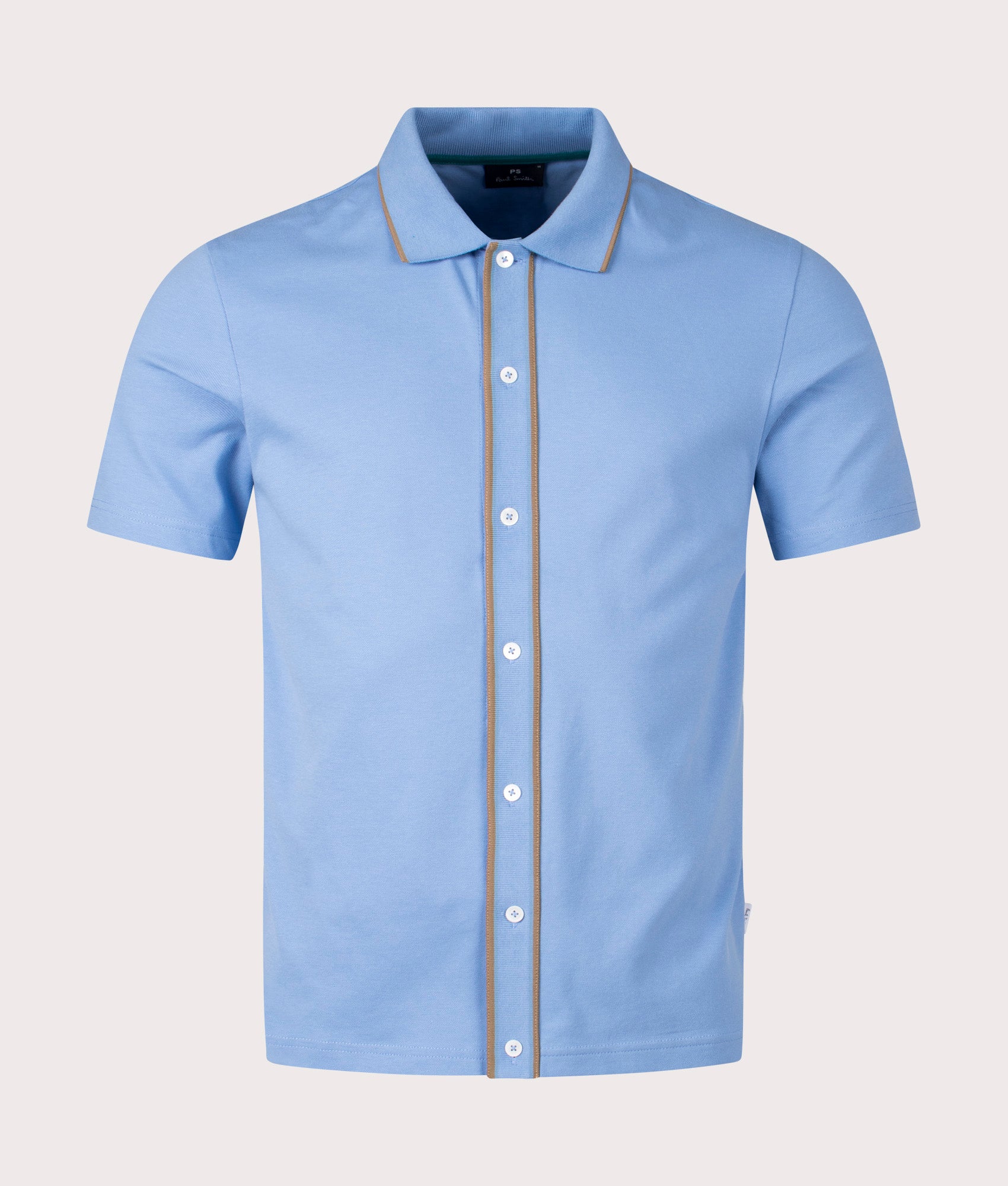 Short Sleeve Shirt in Cobalt Blue by PS Paul Smith. EQVVS Front Angle Shot.