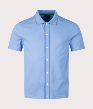 Short Sleeve Shirt in Cobalt Blue by PS Paul Smith. EQVVS Front Angle Shot.