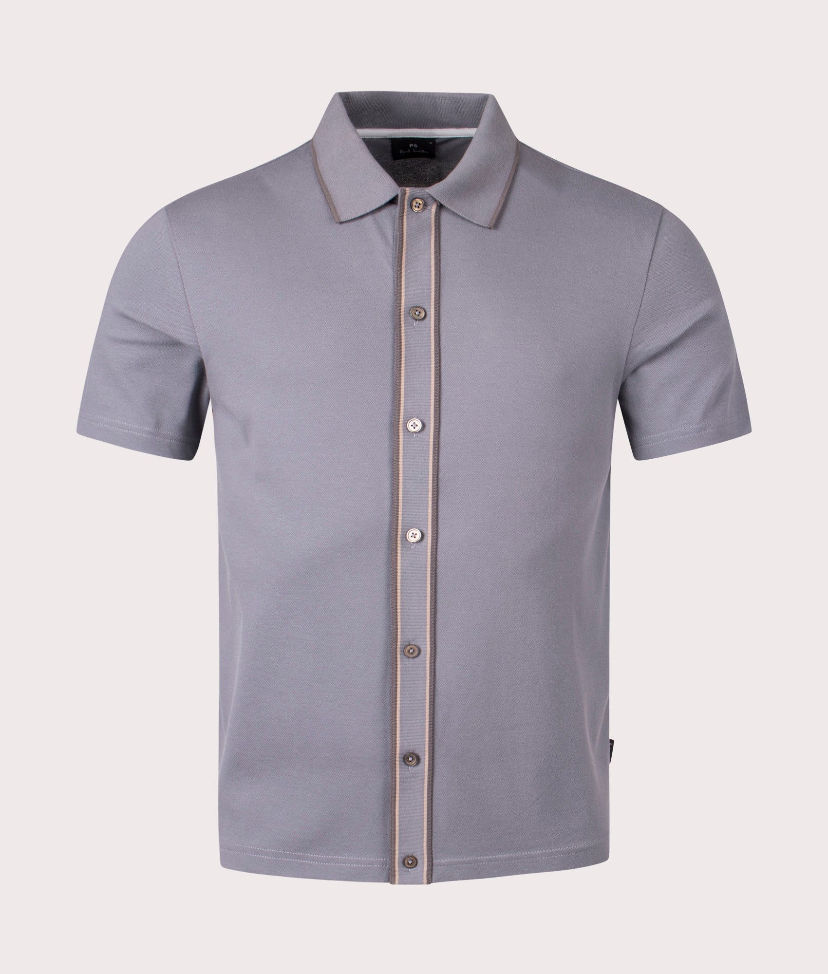 Short Sleeve Shirt in Smoke by PS Paul Smith. EQVVS Front Angle Shot.