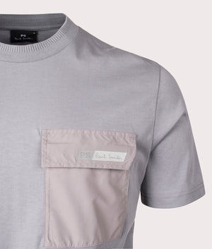 Pocket T-Shirt in Grey by PS Paul Smith. EQVVS Shot.