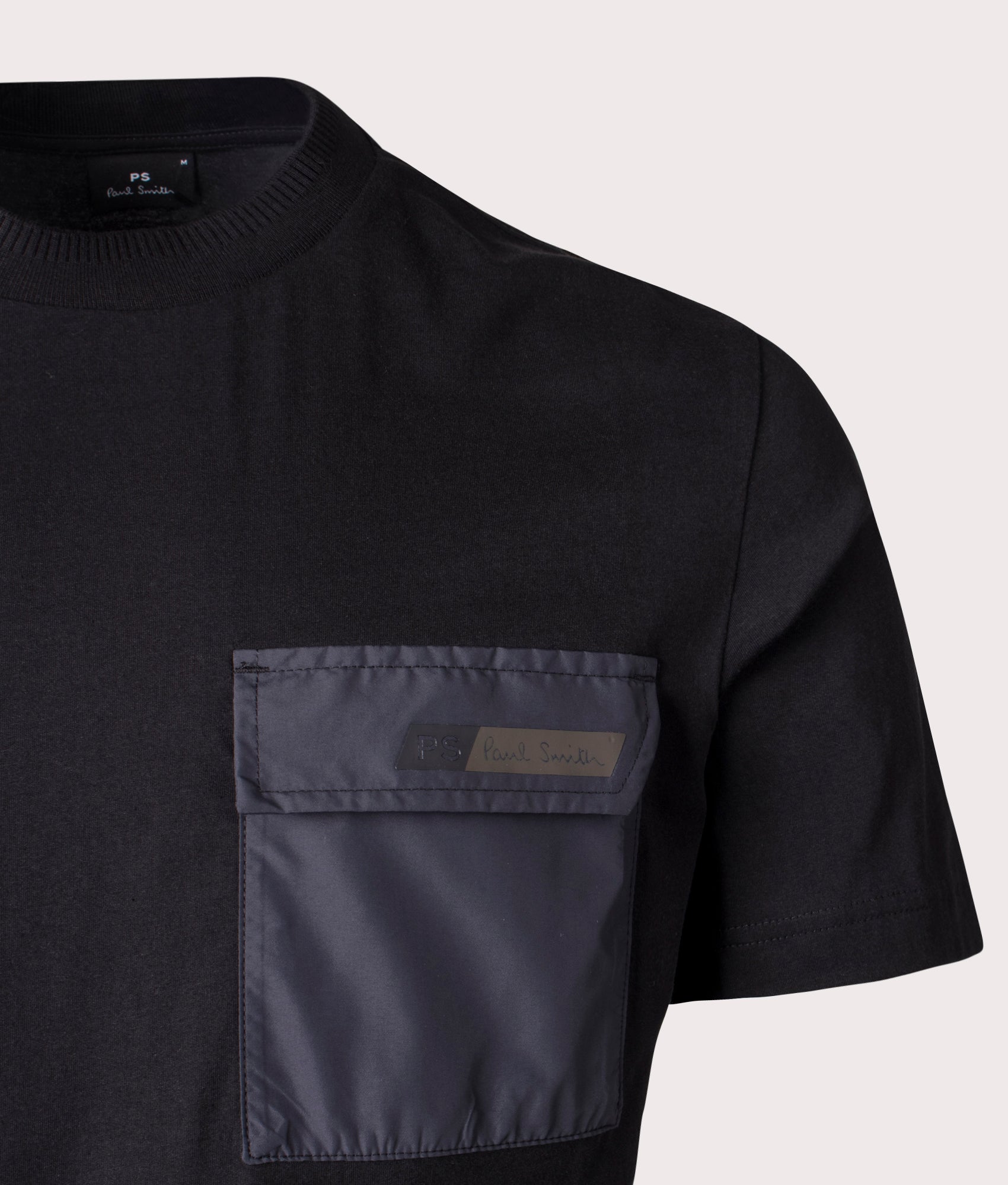 Pocket T-Shirt in Black by PS Paul Smith. EQVVS Shot.