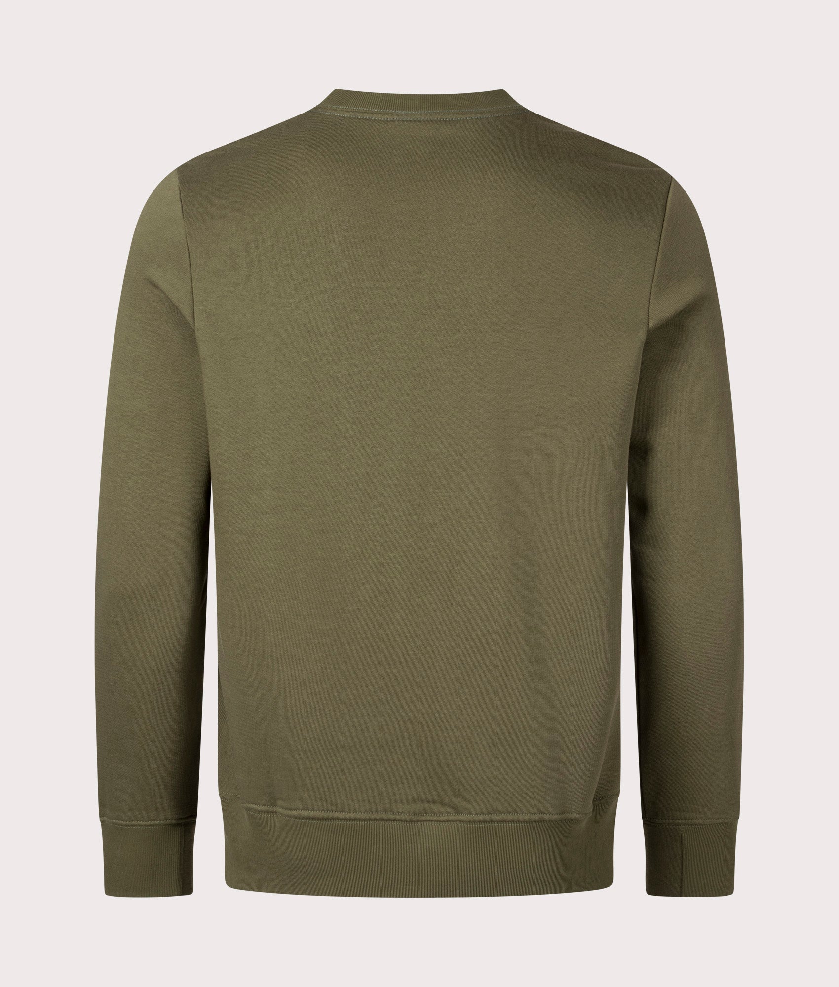 Zebra Sweatshirt in Olive Green by PS Paul Smith. EQVVS Back Angle Shot.