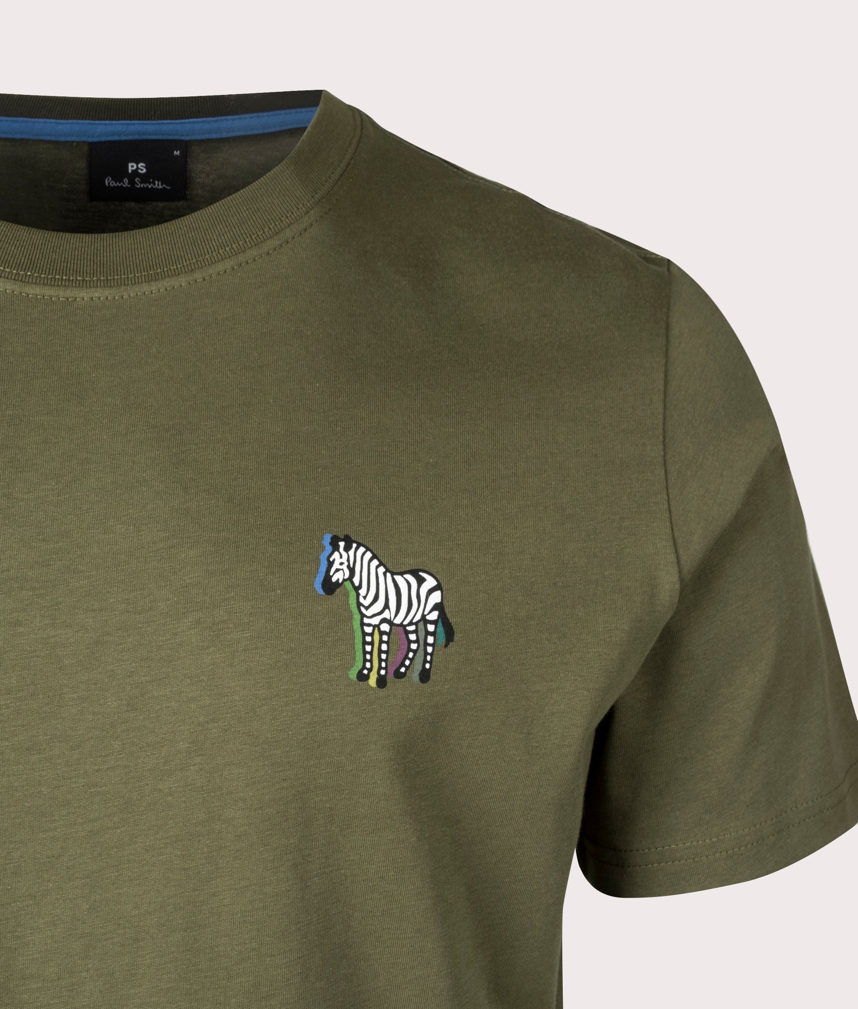 Zebra Puff T-Shirt in Green by PS Paul Smith. EQVVS Detail Shot.