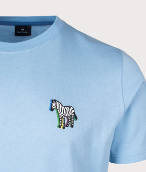 Zebra Puff T-Shirt in Light Blue by PS Paul Smith. EQVVS Detail Shot.