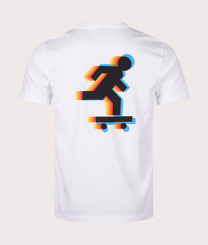 Skater T-Shirt in White by PS Paul Smith. EQVVS Back Angle Shot.