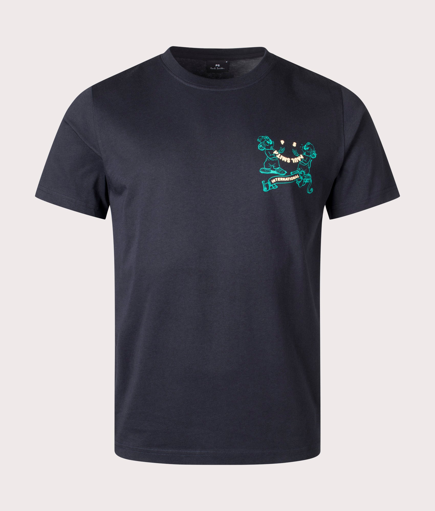 International T-Shirt in Very Dark Navy by PS Paul Smith. EQVVS Front Angle Shot.