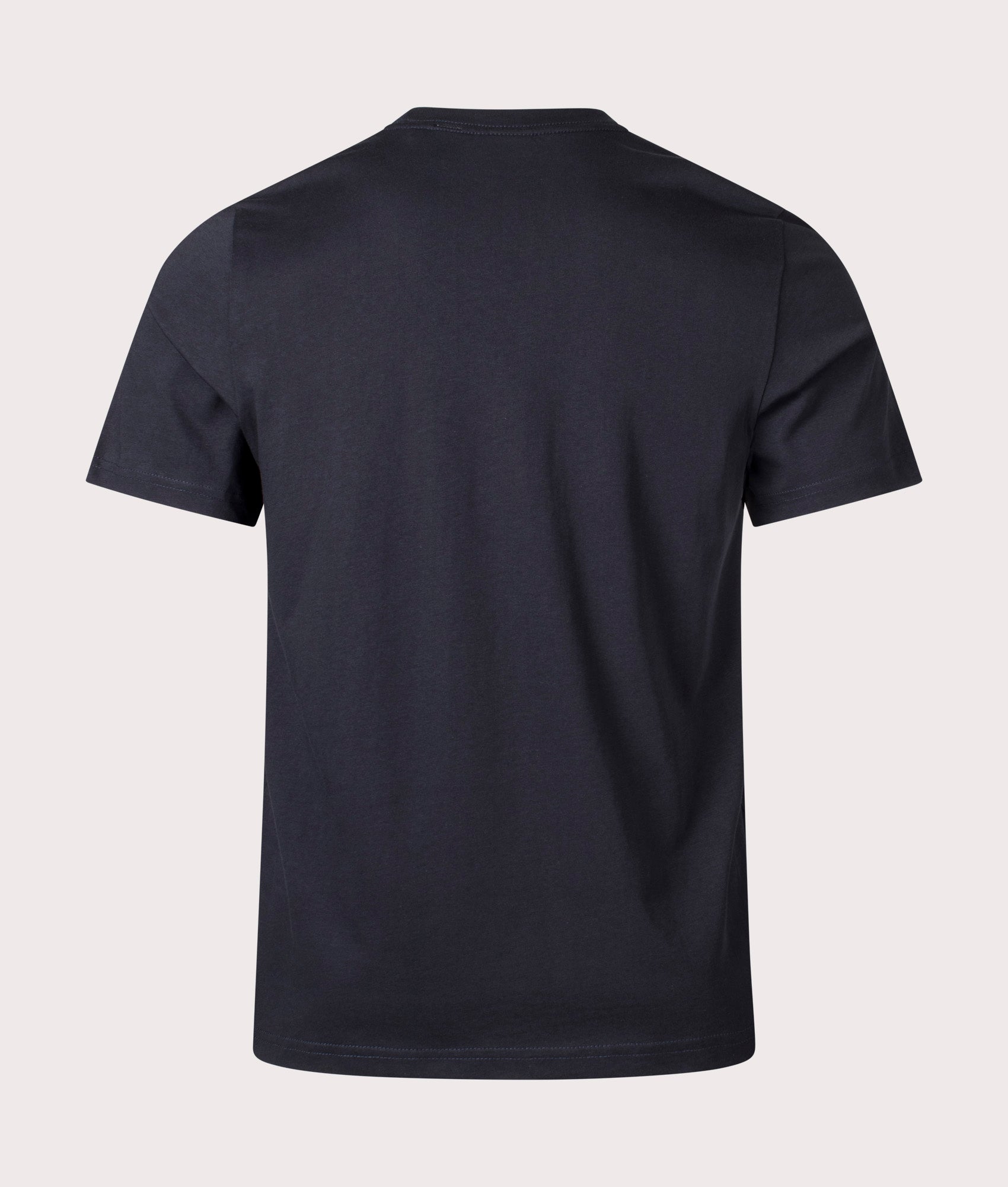 Skull Red Blue T-Shirt in Very Dark Navy by PS Paul Smith. EQVVS Back Angle Shot.