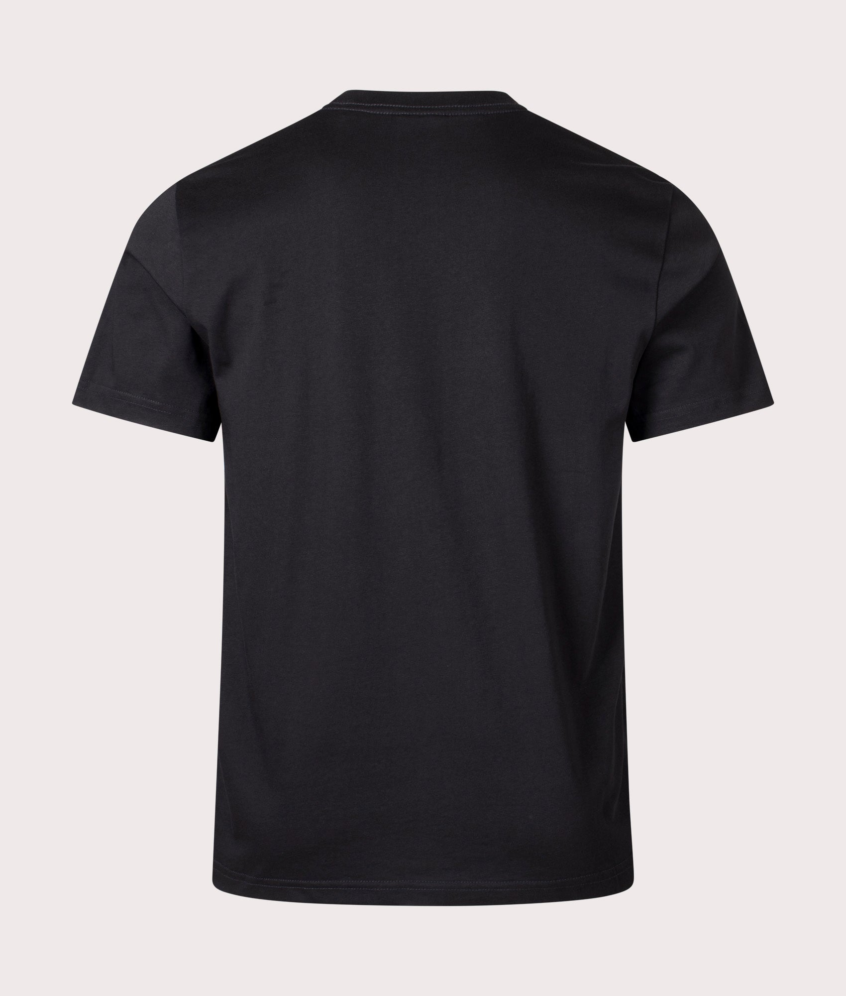 Skull Red Blue T-Shirt in Black by PS Paul Smith. EQVVS Back Angle Shot.