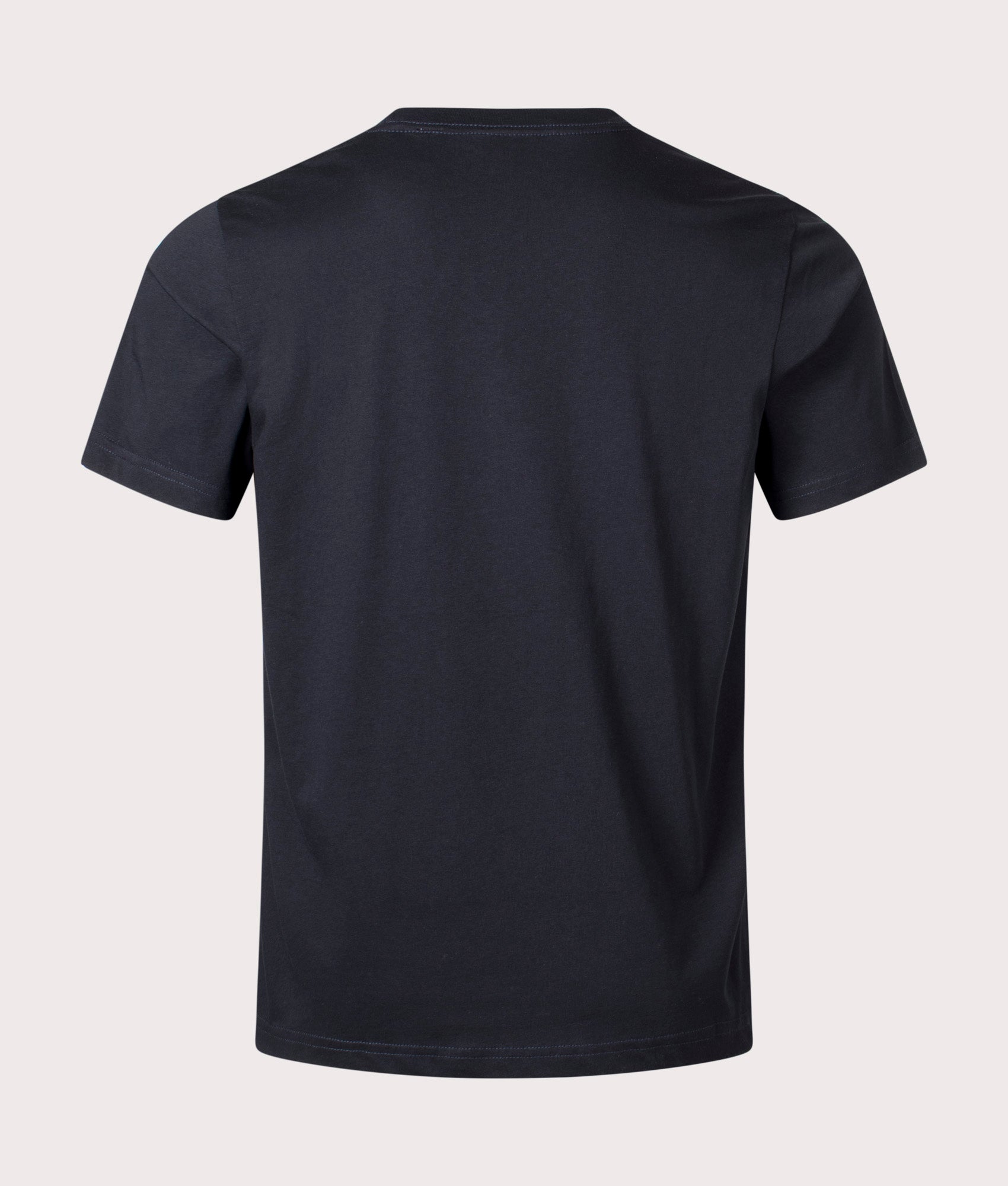 Multi Col Skull T-Shirt in Very Dark Navy by PS Paul Smith. EQVVS Back Angle Shot.